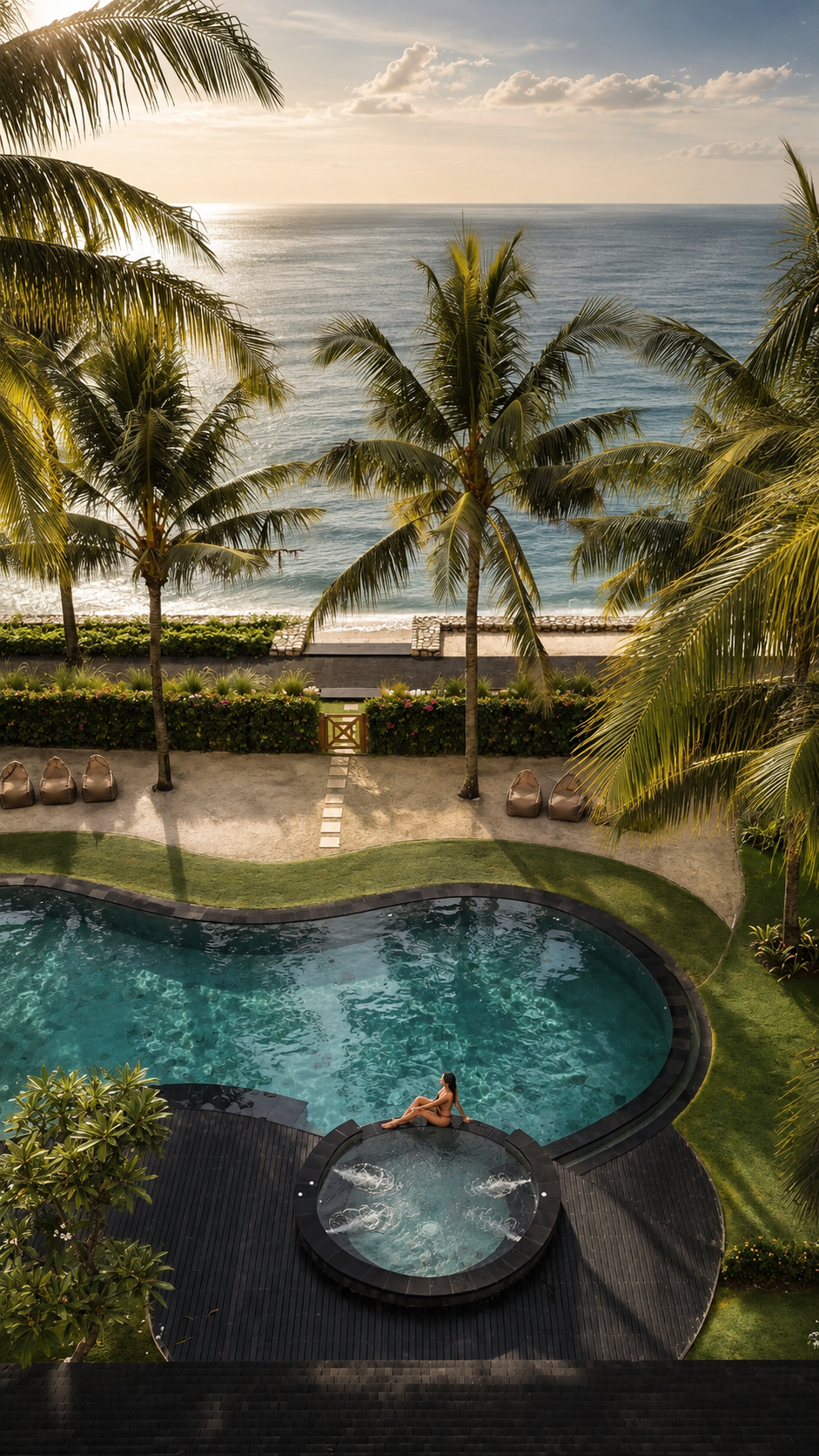 Swimming pool at Seven Dreams Resort in Nusa Penida
